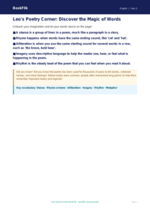 Free Poetry Poster | Year 3 Core | BookFlik