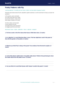 Free Poetry Track Sheet | Year 3 Core | BookFlik