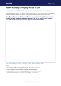 Free Poetry Drawing Sheet | Year 4 Supported | BookFlik