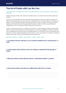 Free Poetry Comprehension | Year 5 Core | BookFlik
