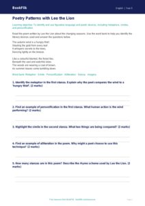 Free Poetry Track Sheet | Year 5 Core | BookFlik