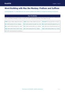 Free Prefixes And Suffixes Word Mat | Year 4 Supported | BookFlik
