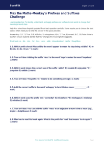 Free Prefixes And Suffixes Quiz | Year 5 Core | BookFlik