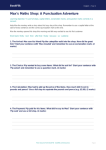 Free Punctuation Writing Frame | Year 2 Core | BookFlik
