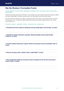 Free Punctuation Track Sheet | Year 3 Core | BookFlik
