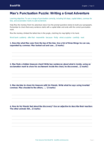Free Punctuation Writing Frame | Year 3 Core | BookFlik