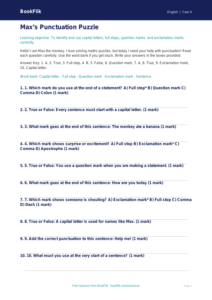 Free Punctuation Quiz | Year 4 Supported | BookFlik