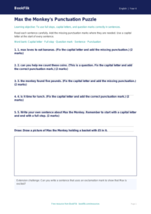 Free Punctuation Worksheet | Year 4 Supported | BookFlik
