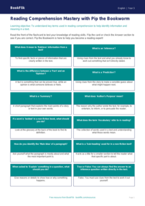 Free Reading Comprehension Flashcards | Year 3 Core | BookFlik