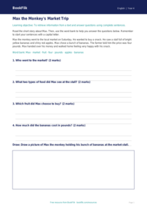 Free Reading Comprehension Track Sheet | Year 4 Supported | BookFlik
