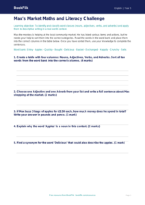 Free Reading Comprehension Activity Sheet | Year 5 Core | BookFlik