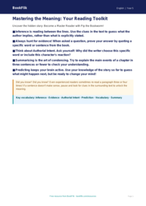 Free Reading Comprehension Poster | Year 5 Core | BookFlik