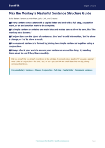 Free Sentence Structure Poster | Year 3 Core | BookFlik