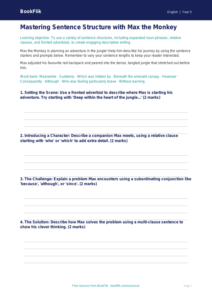 Free Sentence Structure Writing Frame | Year 5 Core | BookFlik