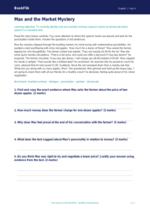 Free Speech Marks Comprehension | Year 4 Greater Depth | BookFlik
