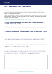 Free Speech Marks Track Sheet | Year 4 Supported | BookFlik