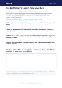 Free Speech Marks Worksheet | Year 4 Supported | BookFlik