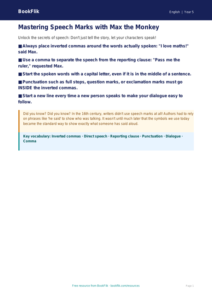 Free Speech Marks Poster | Year 5 Core | BookFlik