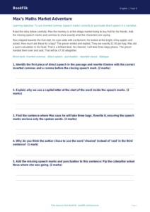 Free Speech Marks Track Sheet | Year 5 Core | BookFlik