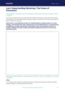 Free Speech Writing Drawing Sheet | Year 5 Core | BookFlik