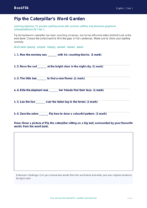 Free Spelling Activity Sheet | Year 1 Core | BookFlik
