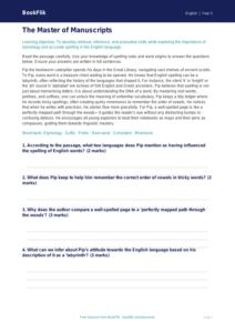 Free Spelling Comprehension | Year 5 Greater Depth | BookFlik