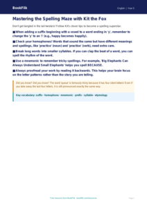 Free Spelling Poster | Year 5 Core | BookFlik