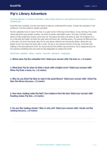 Free Stories Comprehension | Year 4 Supported | BookFlik