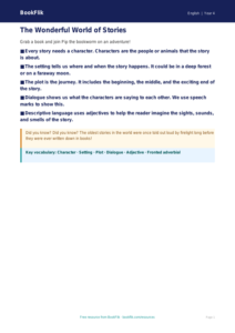 Free Stories Poster | Year 4 Supported | BookFlik