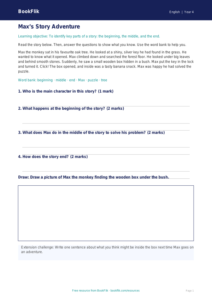 Free Stories Track Sheet | Year 4 Supported | BookFlik