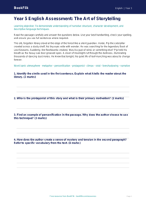 Free Stories Assessment | Year 5 Core | BookFlik