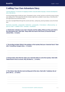 Free Story Writing Frame | Year 5 Core | BookFlik