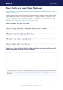 Free Verbal Reasoning Activity Sheet | Year 5 Core | BookFlik