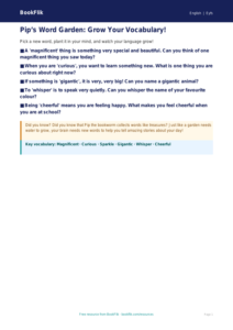 Free Vocabulary Poster | EYFS Core Learning | BookFlik