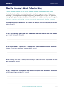 Free Vocabulary Template | Year 3 Core | BookFlik