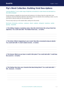 Free Vocabulary Writing Frame | Year 3 Core | BookFlik