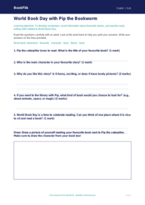 Free World Book Day Worksheet | EYFS Core | BookFlik