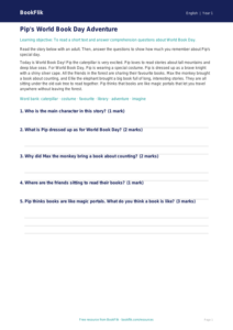 Free World Book Day Track Sheet | Year 1 Core | BookFlik