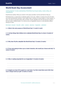 Free World Book Day Assessment | Year 4 Supported | BookFlik