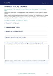 Free World Book Day Track Sheet | Year 4 Supported | BookFlik