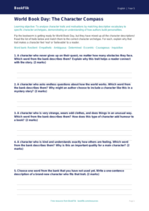 Free World Book Day Activity Sheet | Year 5 Core | BookFlik