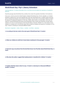 Free World Book Day Track Sheet | Year 5 Core | BookFlik