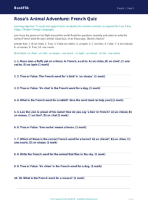 Free Animals Quiz | Year 5 Core | BookFlik