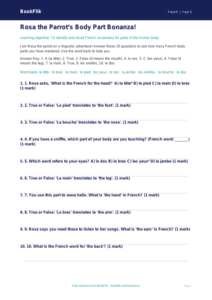 Free Body Parts Quiz | Year 5 Core | BookFlik