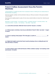 Free Clothes Assessment | Year 4 Supported | BookFlik