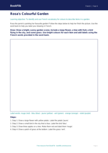 Free Colours Drawing Sheet | Year 4 Supported | BookFlik