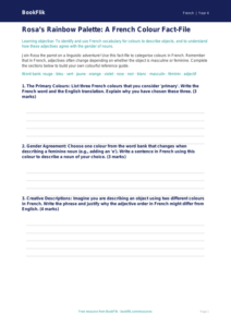 Free Colours Template | Year 4 Greater Depth | BookFlik