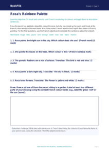Free Colours Activity Sheet | Year 5 Core | BookFlik