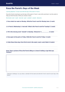 Free Days Of The Week Worksheet | Year 4 Supported | BookFlik