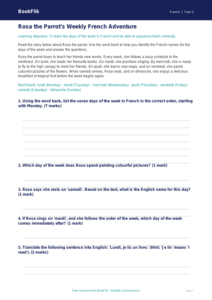 Free Days Of The Week Track Sheet | Year 5 Core | BookFlik